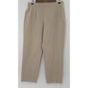 Eddie Bauer Women’s Khaki‎ Stretch Cropped Pants Size 14P Office Comfort